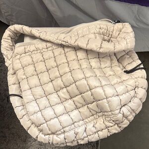 Cream Quilted Shoulder Bag - KATYdid
